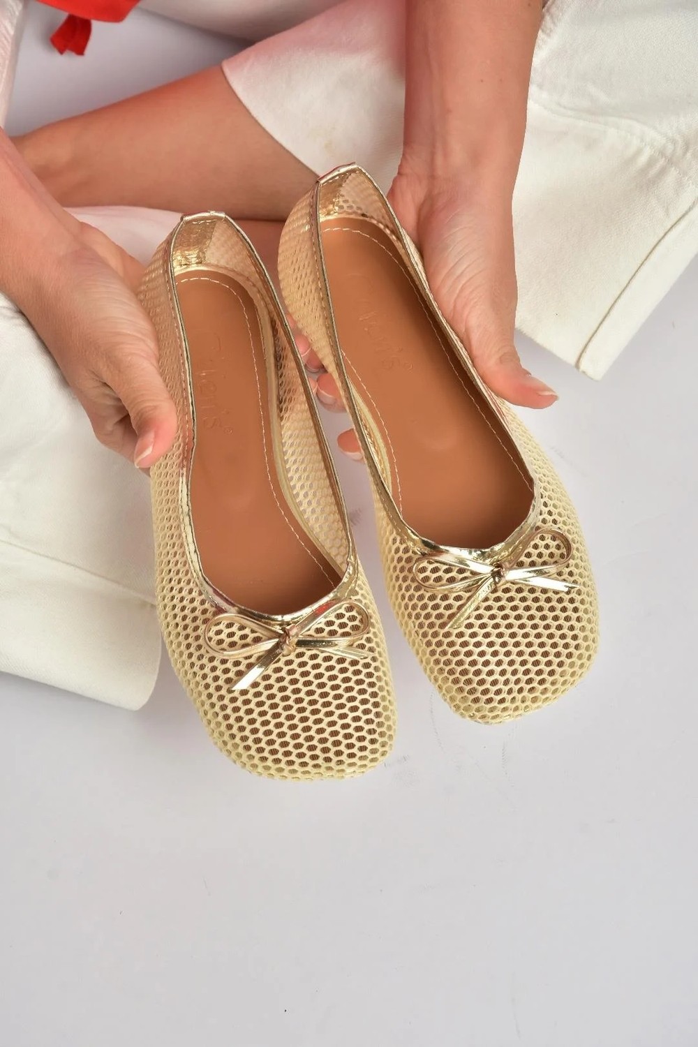 Fox Shoes Y274623315 Kırmızı File Kadın Babet görsel 6