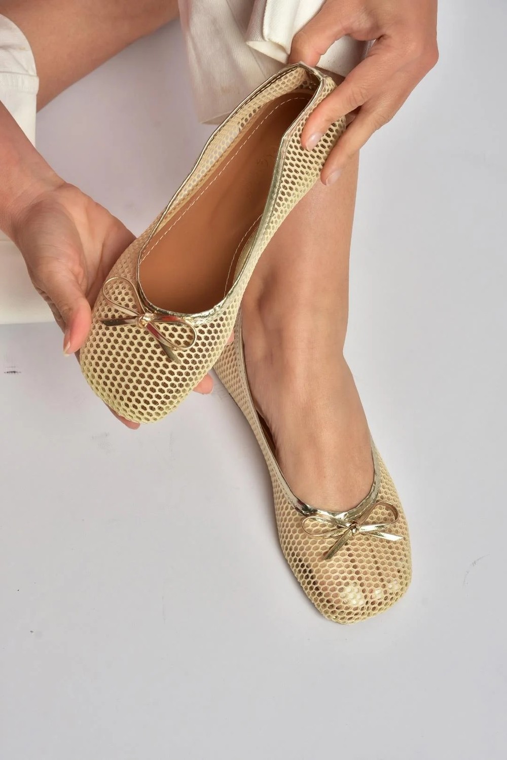 Fox Shoes Y274623315 Kırmızı File Kadın Babet görsel 7