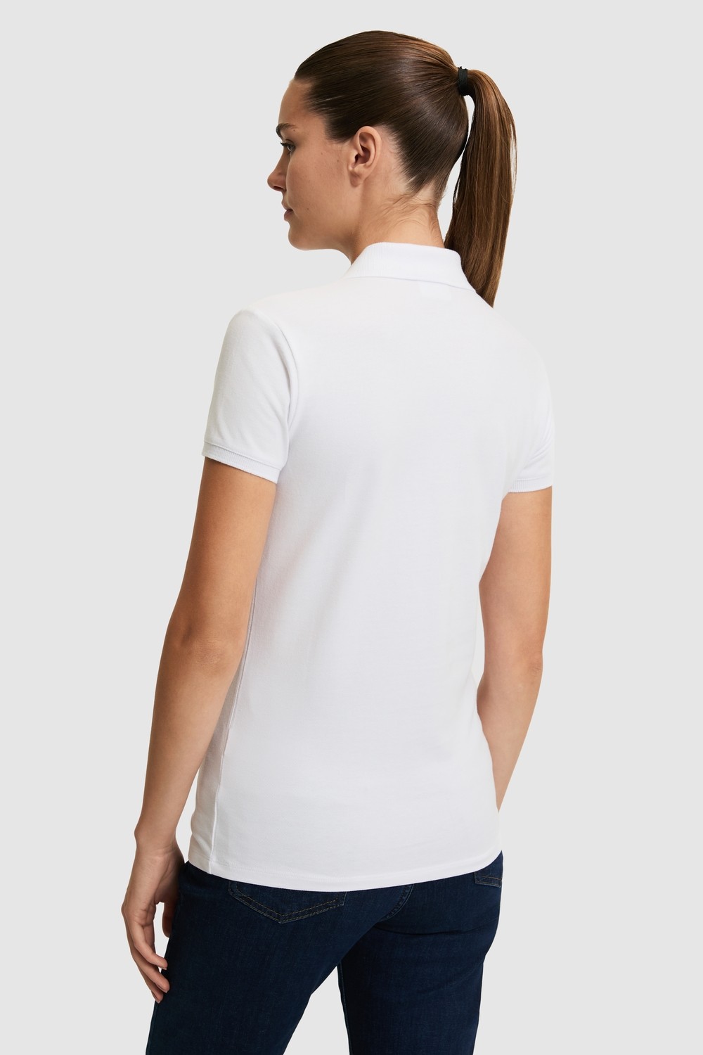 U.S. Polo Assn. Kadın Fıstık Yeşili Polo Yaka Basic Tişört 50323461-VR087 görsel 5