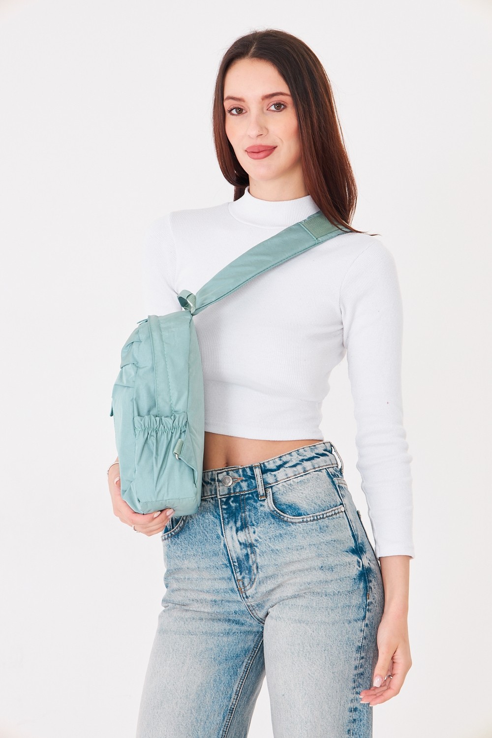 Superbag Su Itici Kumaş Çapraz Askılı Omuz ve Bel Çantası Unisex Günlük Kullanım Çanta SPR-6590 görsel 5