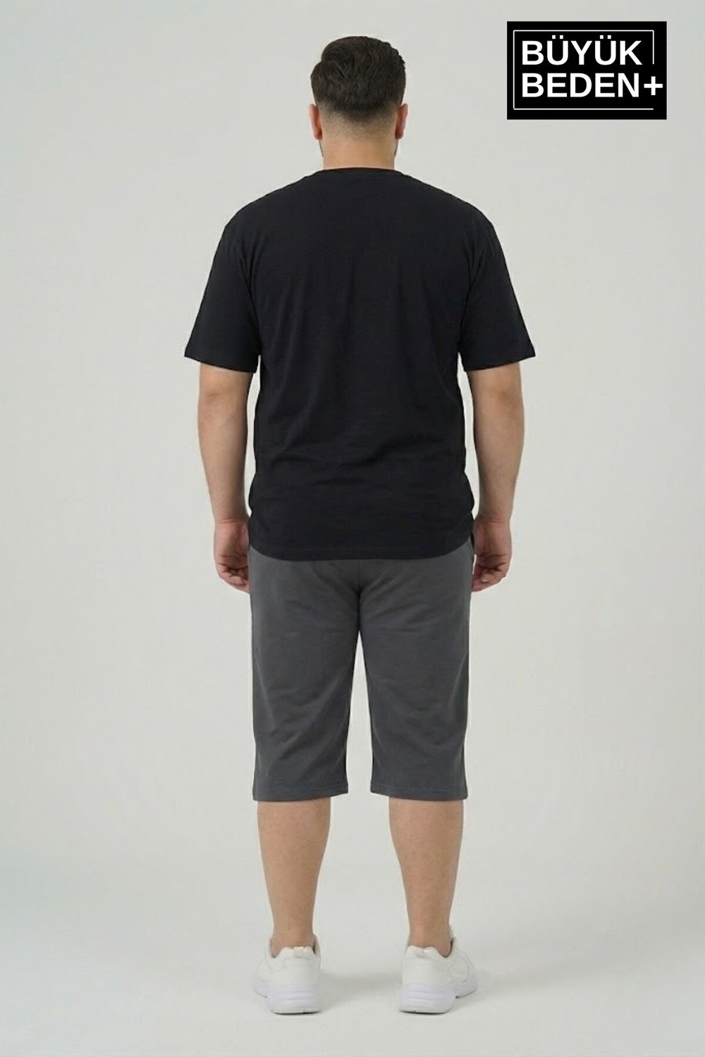Superlife Büyük Beden Erkek N Baskılı Şort Rahat Kalıp Basic Penye 3xl-6xl SPR26BSR591-19 görsel 6