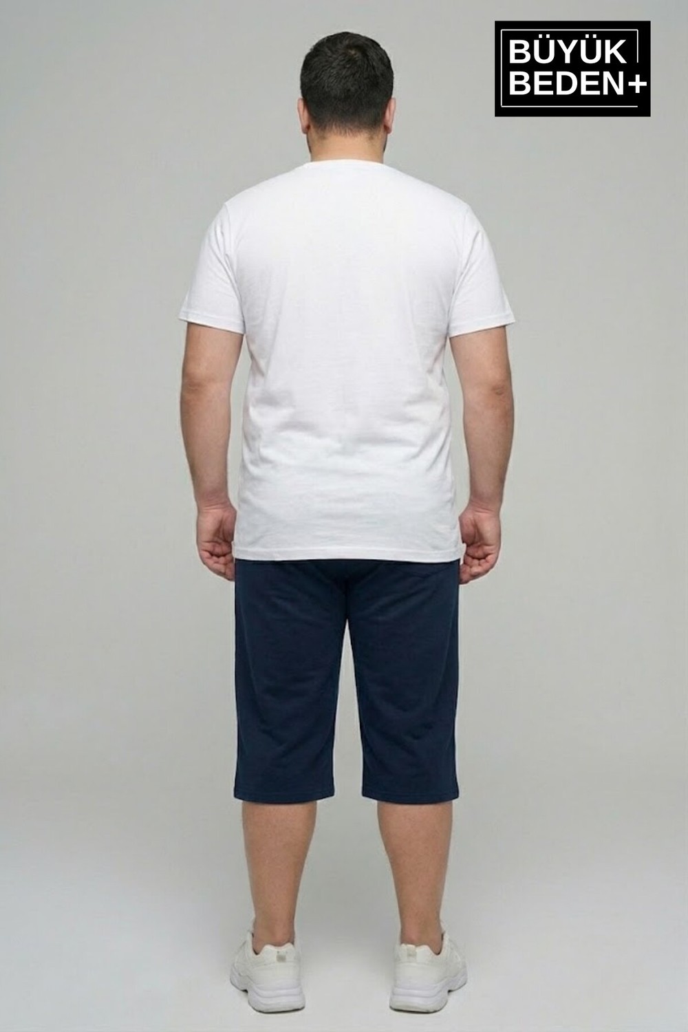 Superlife Büyük Beden Erkek 3xl-6xl Rahat Kalıp Cepli Brooklyn 1970 Baskılı Penye Kapri Şort SPR26BSR591-03 görsel 6