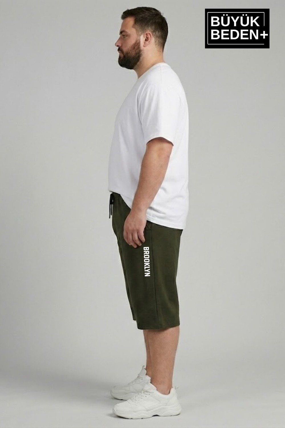Superlife Büyük Beden Erkek Kapri Şort Brooklyn Baskılı Rahat Kalıp 3xl-6xl SPR26BSR591-02 görsel 7