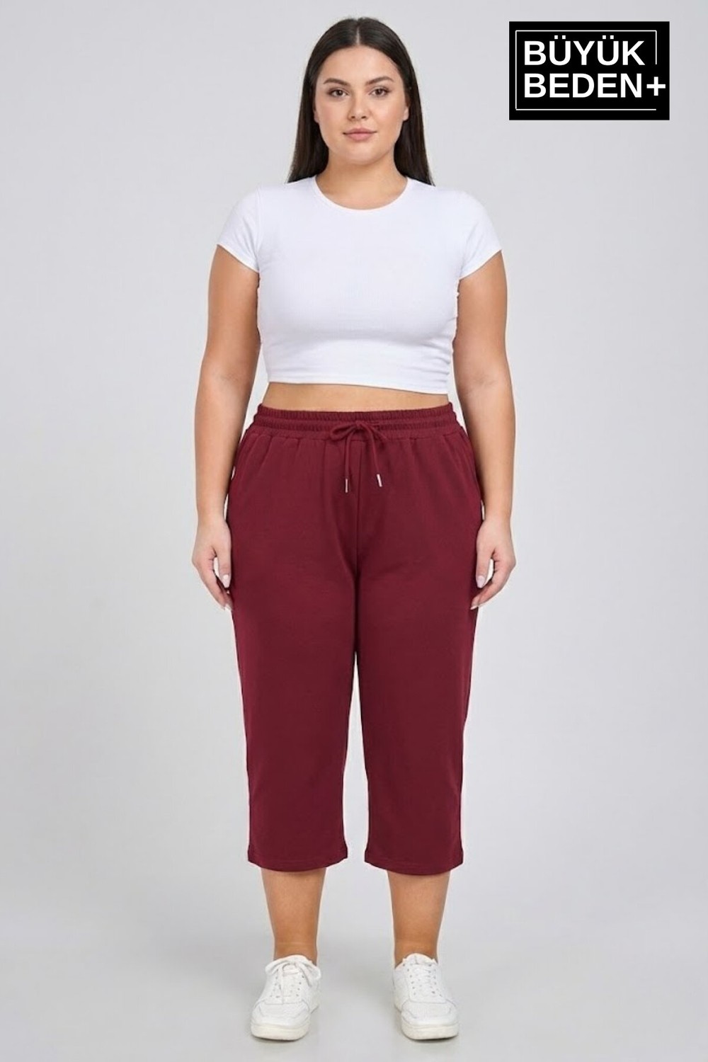 Superlife Kadın Büyük Beden Şort 3xl-6xl Rahat Kesim Diz Altı Günlük ŞORT-SPR26BSRK591