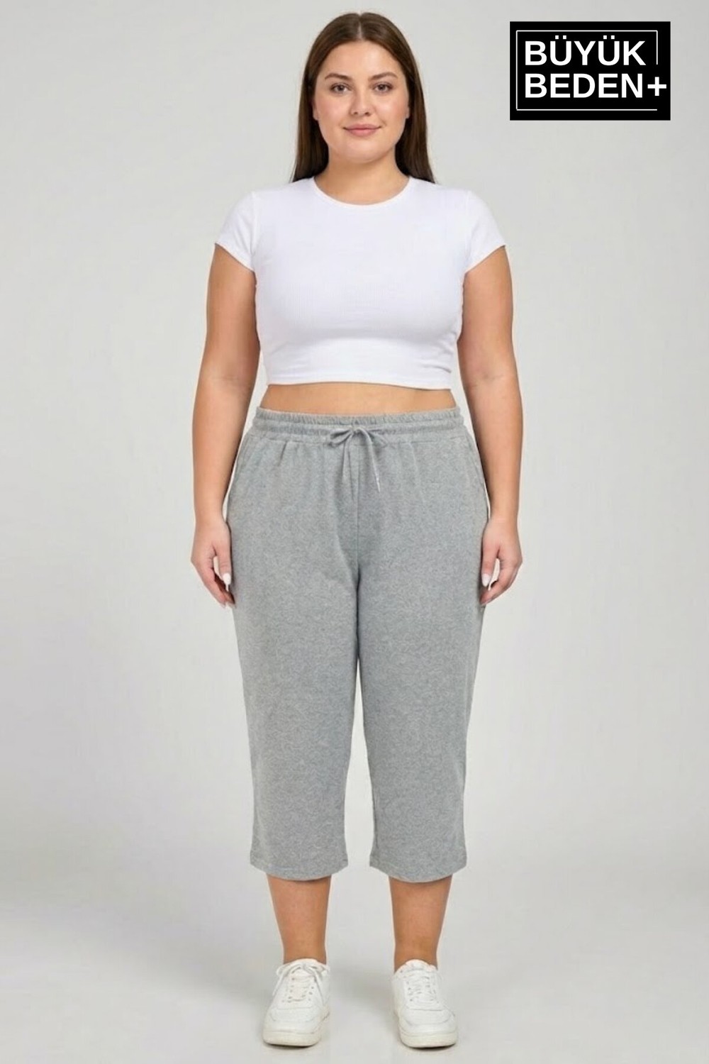 Superlife Kadın Büyük Beden Şort 3xl-6xl Rahat Kesim Diz Altı Günlük ŞORT-SPR26BSRK591