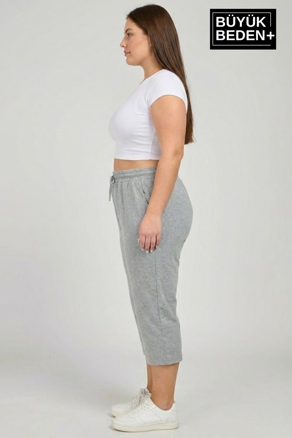 Superlife Kadın Büyük Beden Şort 3xl-6xl Rahat Kesim Diz Altı Günlük ŞORT-SPR26BSRK591 görsel 6