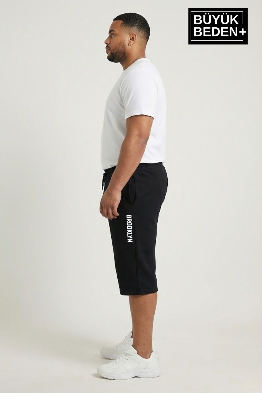 Superlife Büyük Beden Erkek Kapri Şort Brooklyn Baskılı Rahat Kalıp 3xl-6xl SPR26BSR591-02 görsel 4