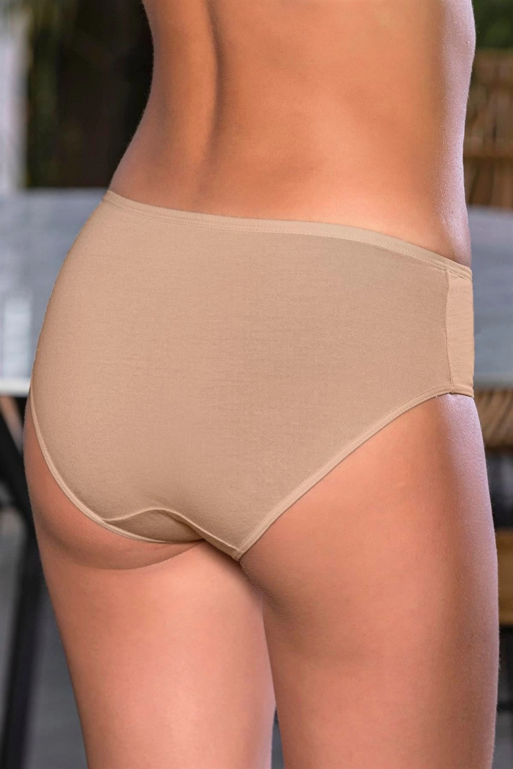 Marsilyan ™- Pamuklu Yüksek Bel Slip Külot Ten (MGP2966) görsel 2
