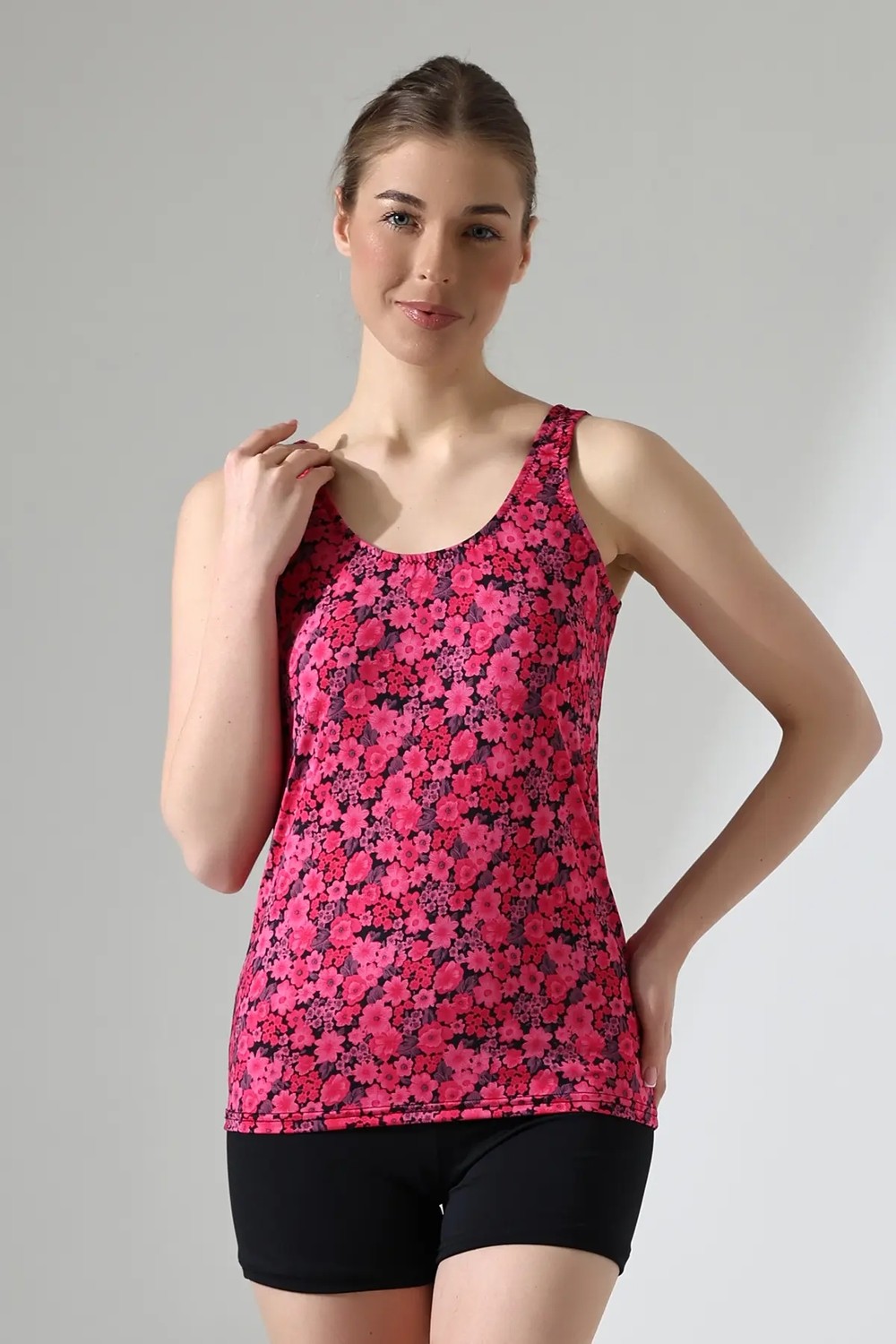 Aykum Şortlu Tankini Esnek Likralı Kumaş ,şortu Astarlı görsel 8
