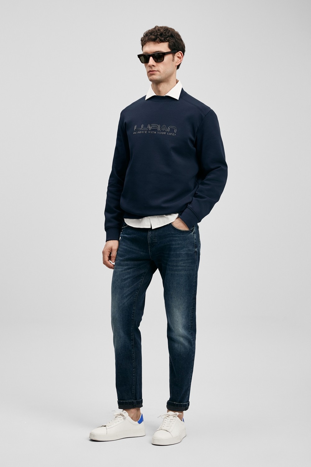 Lufian Benedıc Smart Jean Erkek Pantolon Slim Fit Koyu Lacivert görsel 3