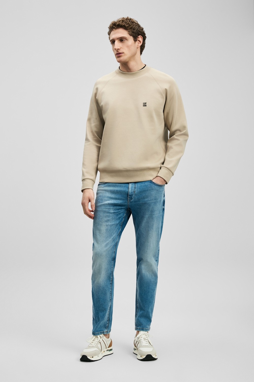 Lufian Derek Smart Jean Erkek Pantolon Slim Fit Açık Mavi