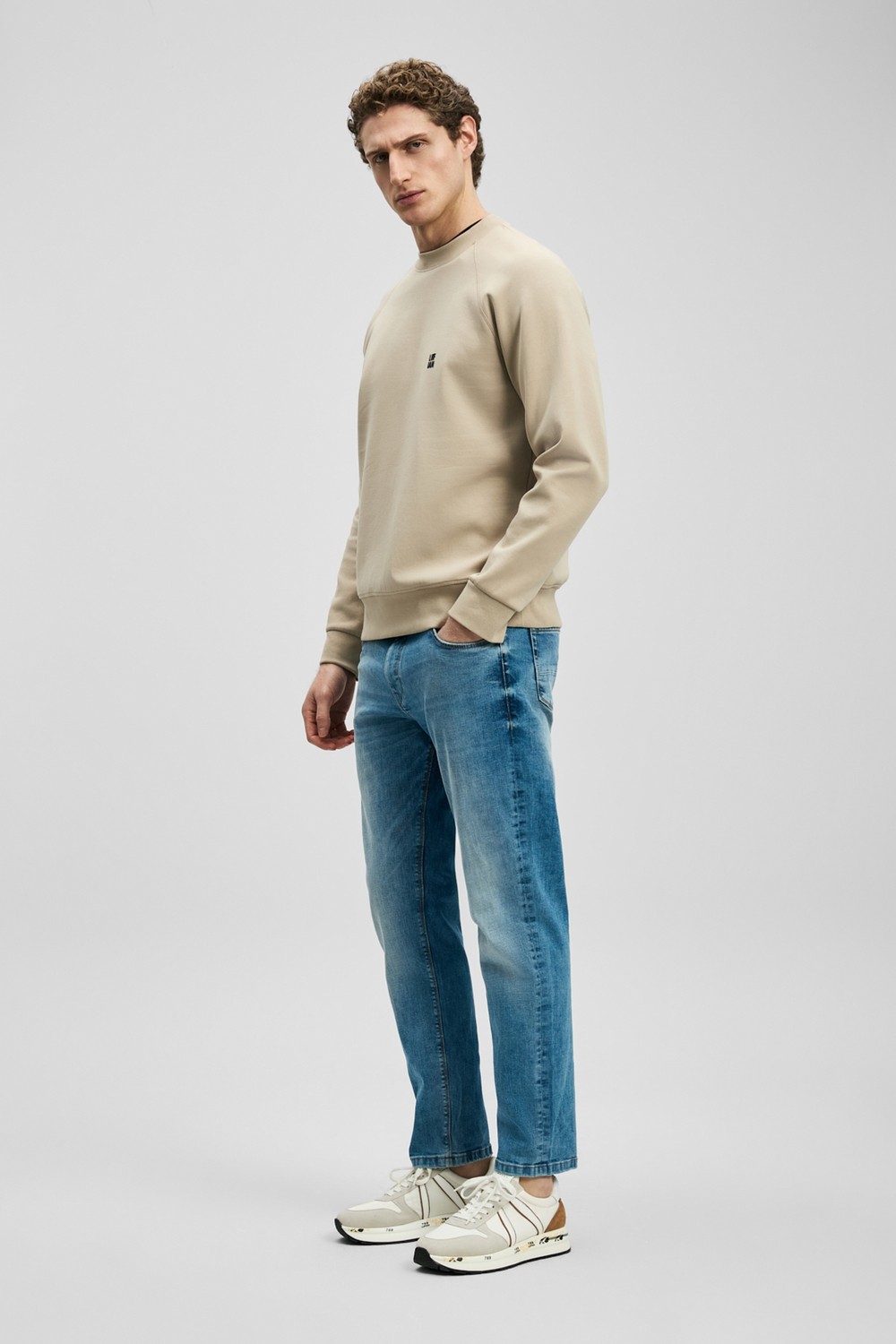 Lufian Derek Smart Jean Erkek Pantolon Slim Fit Açık Mavi görsel 3