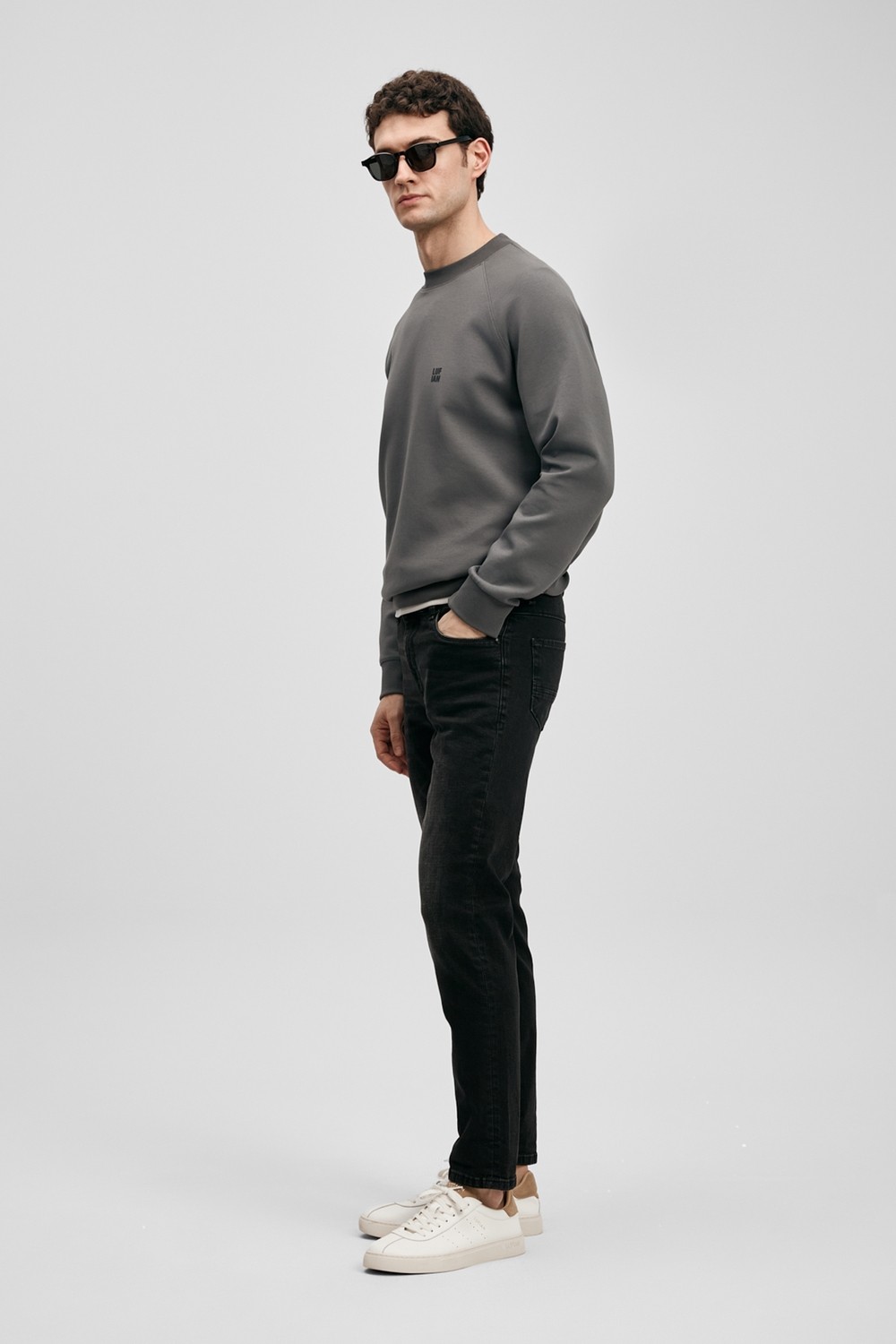 Lufian Wılıam Smart Jean Erkek Pantolon Slim Fit Antrasit görsel 3
