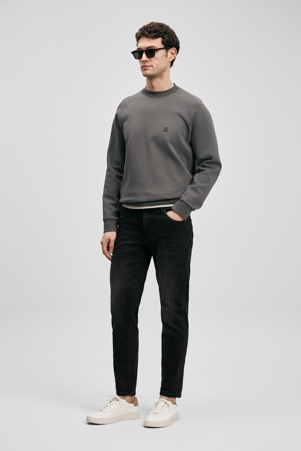 Lufian Wılıam Smart Jean Erkek Pantolon Slim Fit Antrasit görsel 4