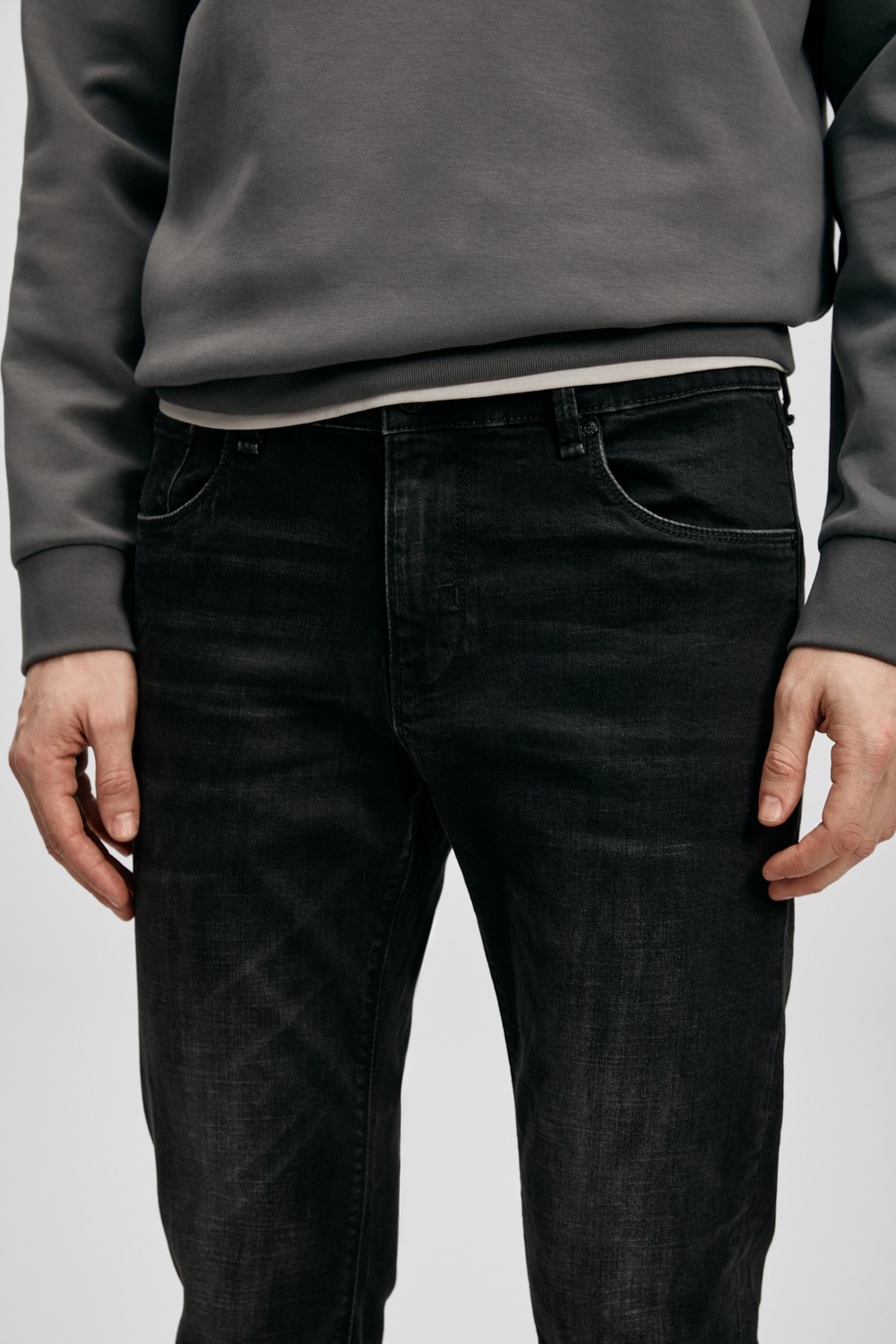 Lufian Wılıam Smart Jean Erkek Pantolon Slim Fit Antrasit görsel 5