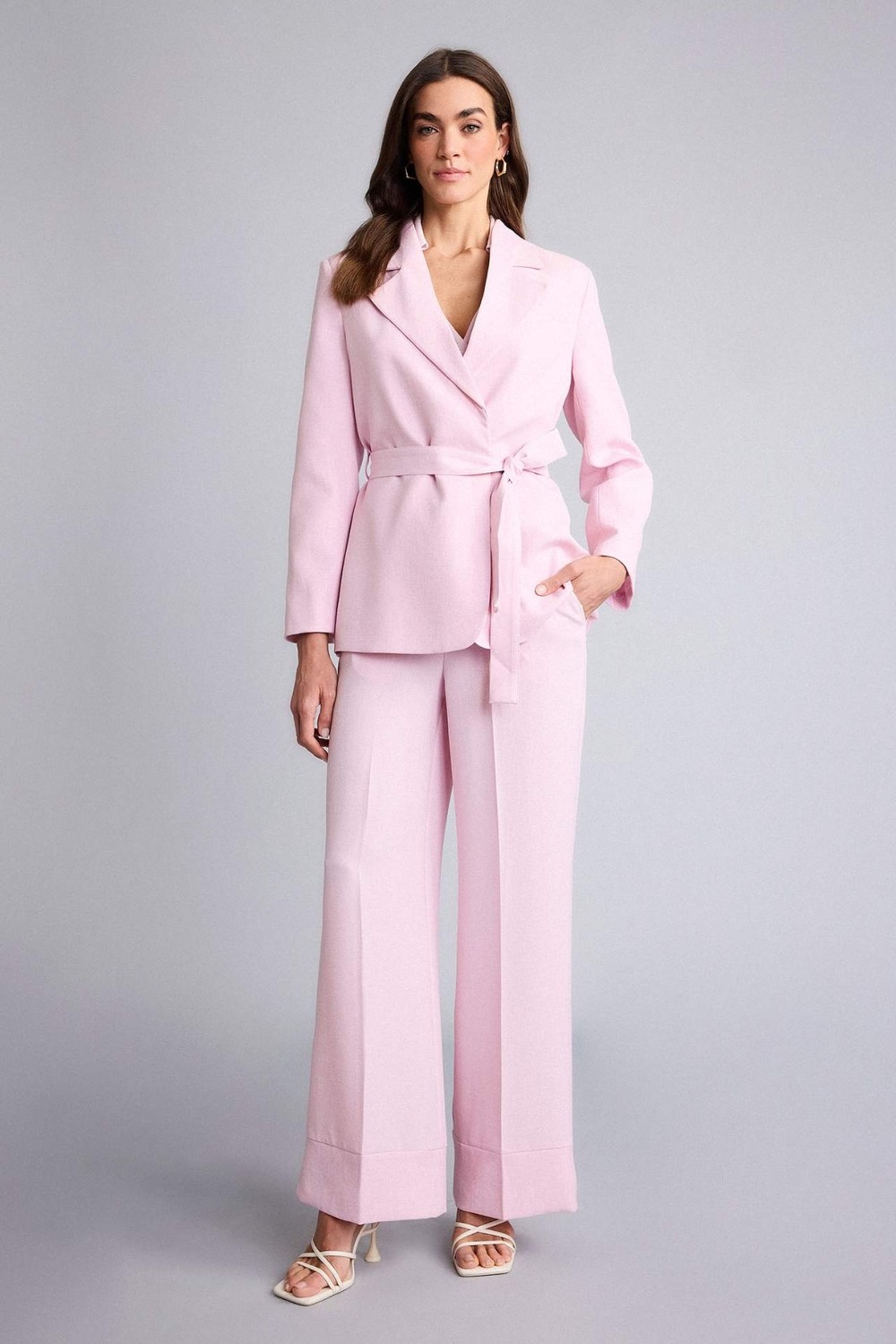 DeFacto Wide Leg Normal Bel Düz Paça Pantolon H0854AX26SM görsel 2