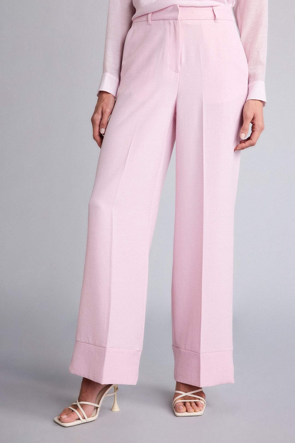 DeFacto Wide Leg Normal Bel Düz Paça Pantolon H0854AX26SM görsel 4