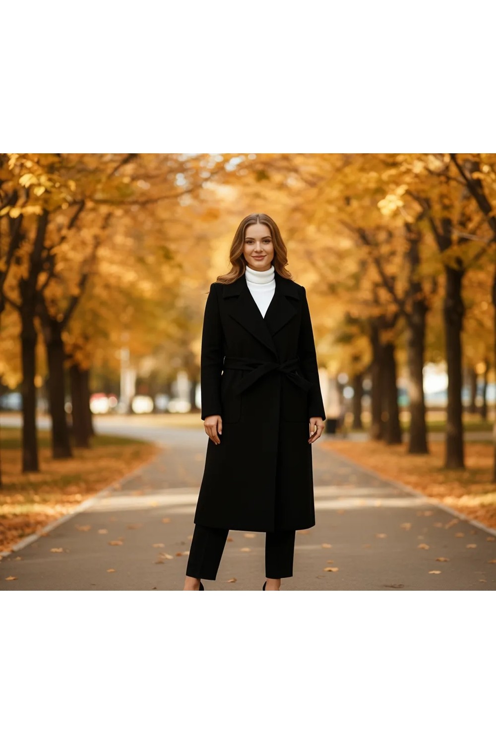 Moda Berray 904 Kahve Mono Yaka Torba Cepli Kaşe Kaban görsel 8