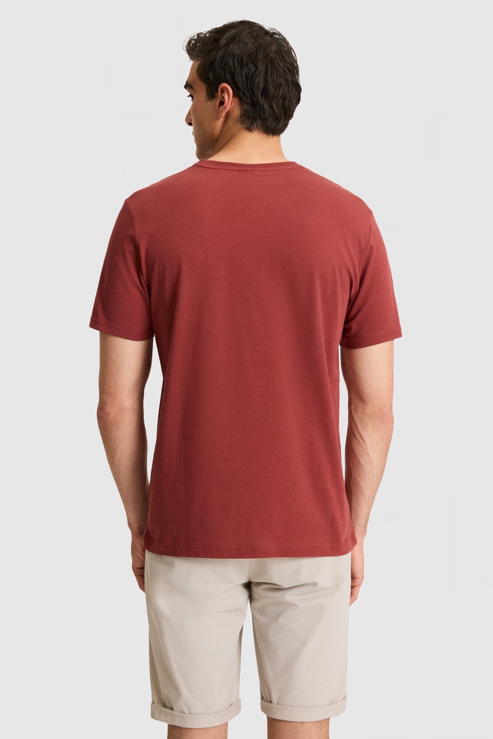 U.S. Polo Assn. Erkek Regular Fit V Yaka Yeşil Basic Tişört 50326944-VR016 görsel 5