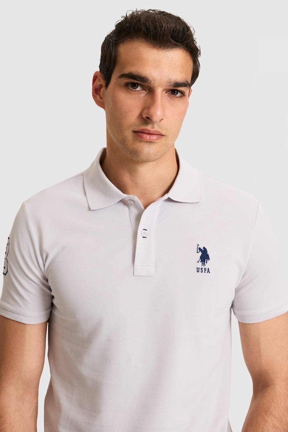 U.S. Polo Assn. Erkek Slim Fit Polo Yaka Yeşil Basic Tişört 50326920-VR235 görsel 2