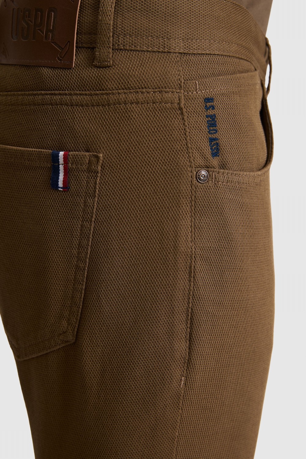 U.S. Polo Assn. Erkek Haki Kanvas Pantolon 50326183-VR027 görsel 5
