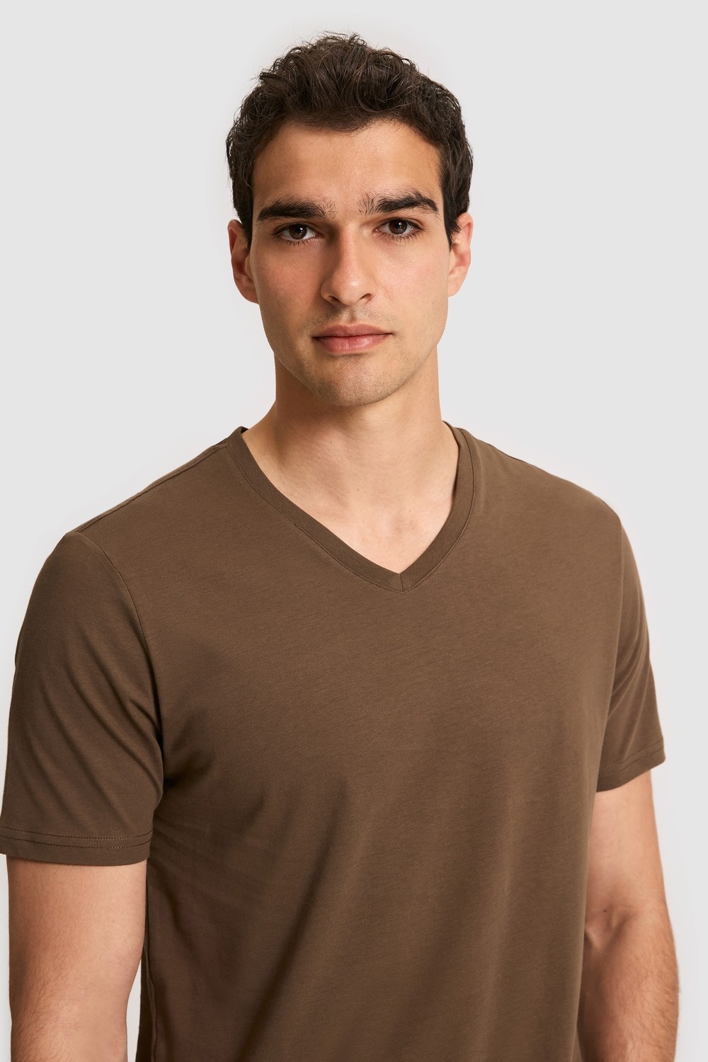 U.S. Polo Assn. Erkek Regular Fit V Yaka Yeşil Basic Tişört 50326944-VR016 görsel 8