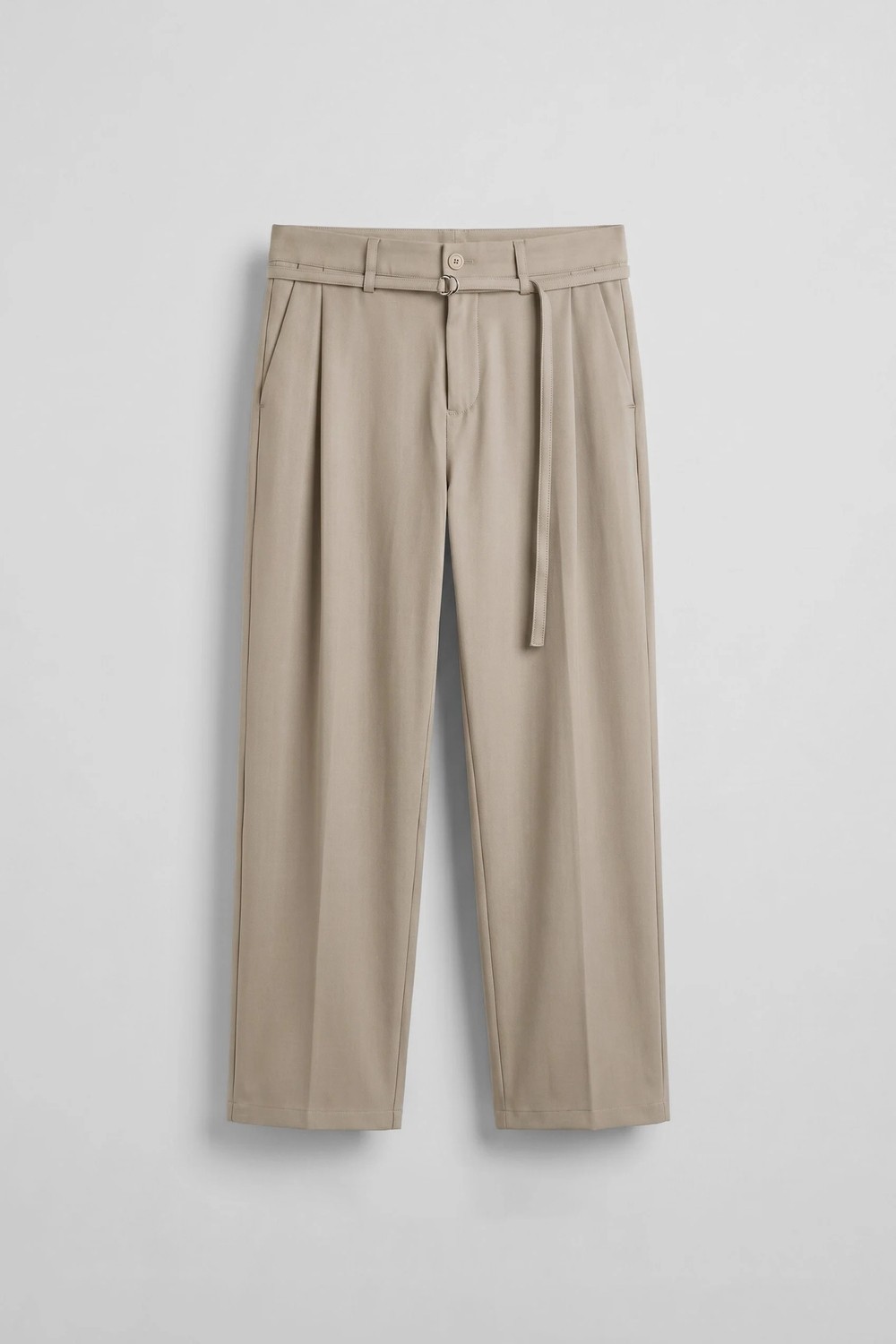 Abluka Online Erkek Baggy Fit Kemer Detaylı Gabardin Kumaş Pantolon Siyah görsel 8