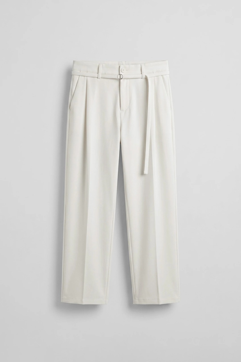 Abluka Online Erkek Baggy Fit Kemer Detaylı Gabardin Kumaş Pantolon Siyah