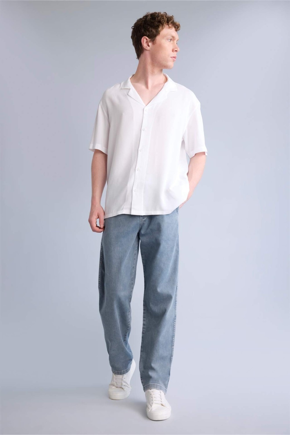 DeFacto Yumuşak Dokulu Beli Lastikli Wide Leg Pantolon H6704AX26SM