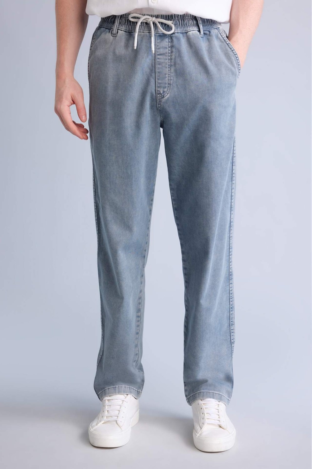 DeFacto Yumuşak Dokulu Beli Lastikli Wide Leg Pantolon H6704AX26SM görsel 3