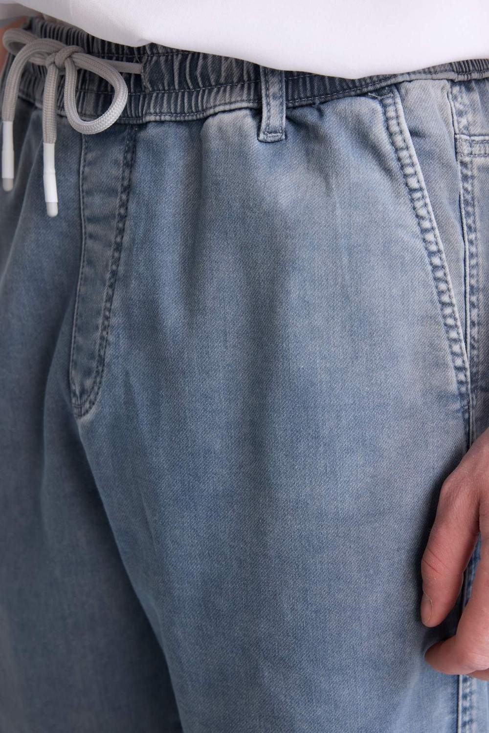 DeFacto Yumuşak Dokulu Beli Lastikli Wide Leg Pantolon H6704AX26SM görsel 4