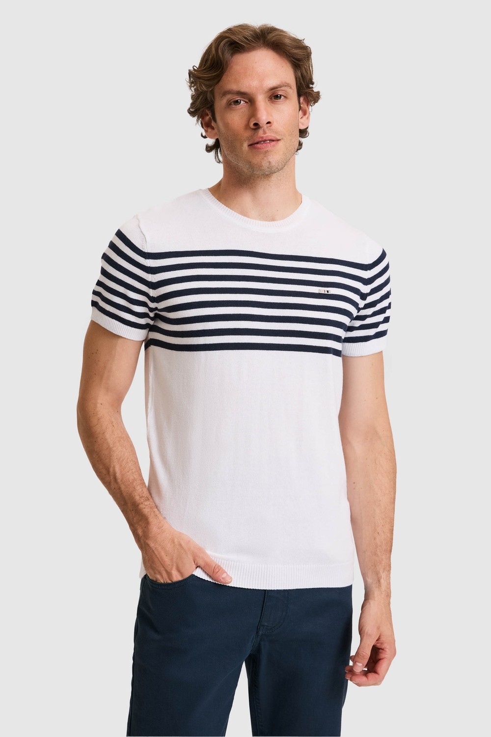 U.S. Polo Assn. Erkek Slim Fit Bisiklet Yaka Siyah Triko Tişört 50325115-VR046