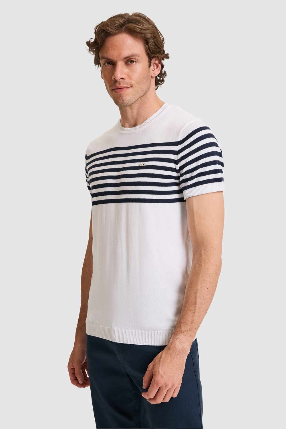 U.S. Polo Assn. Erkek Slim Fit Bisiklet Yaka Siyah Triko Tişört 50325115-VR046 görsel 3