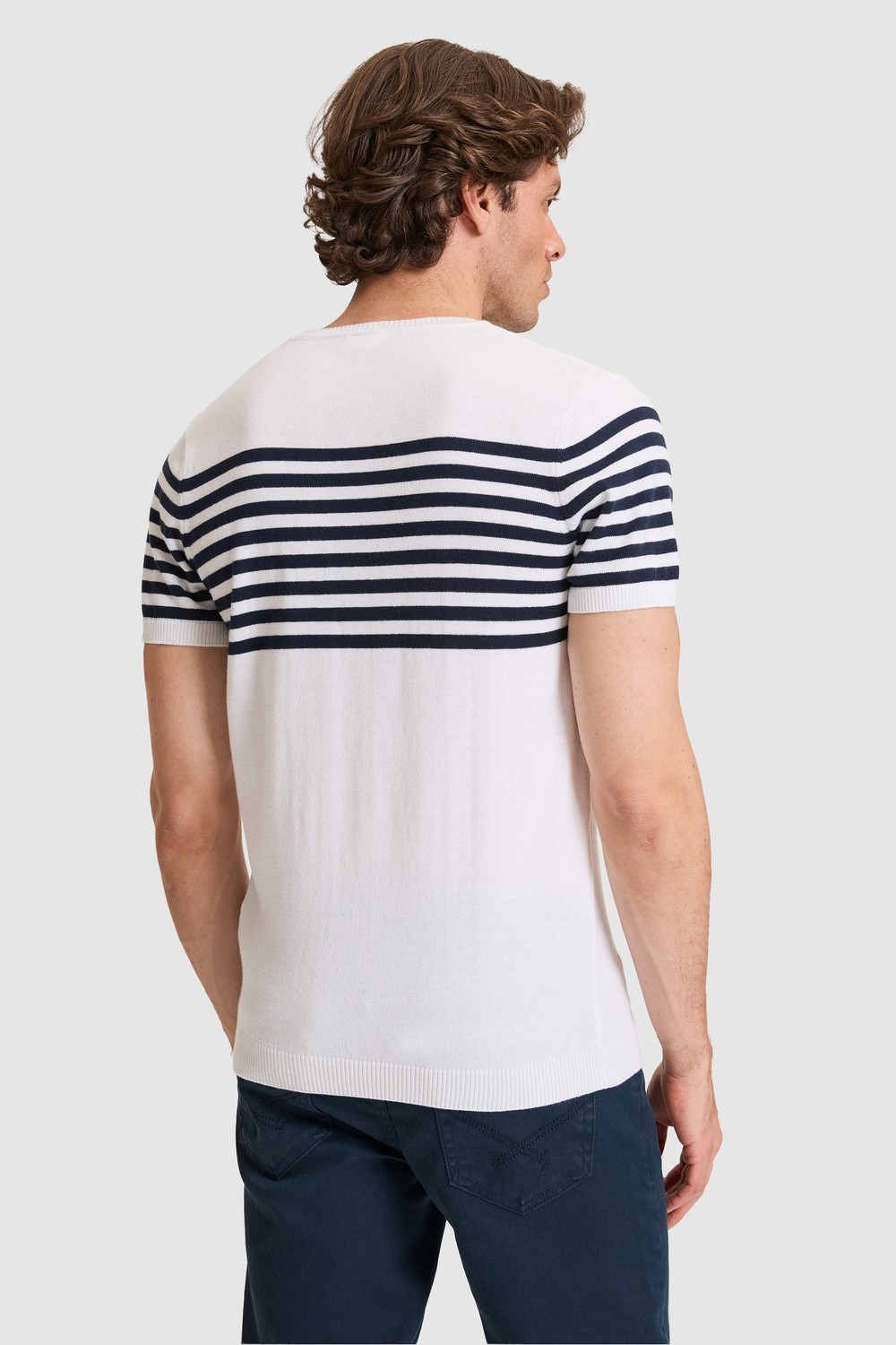 U.S. Polo Assn. Erkek Slim Fit Bisiklet Yaka Siyah Triko Tişört 50325115-VR046 görsel 5