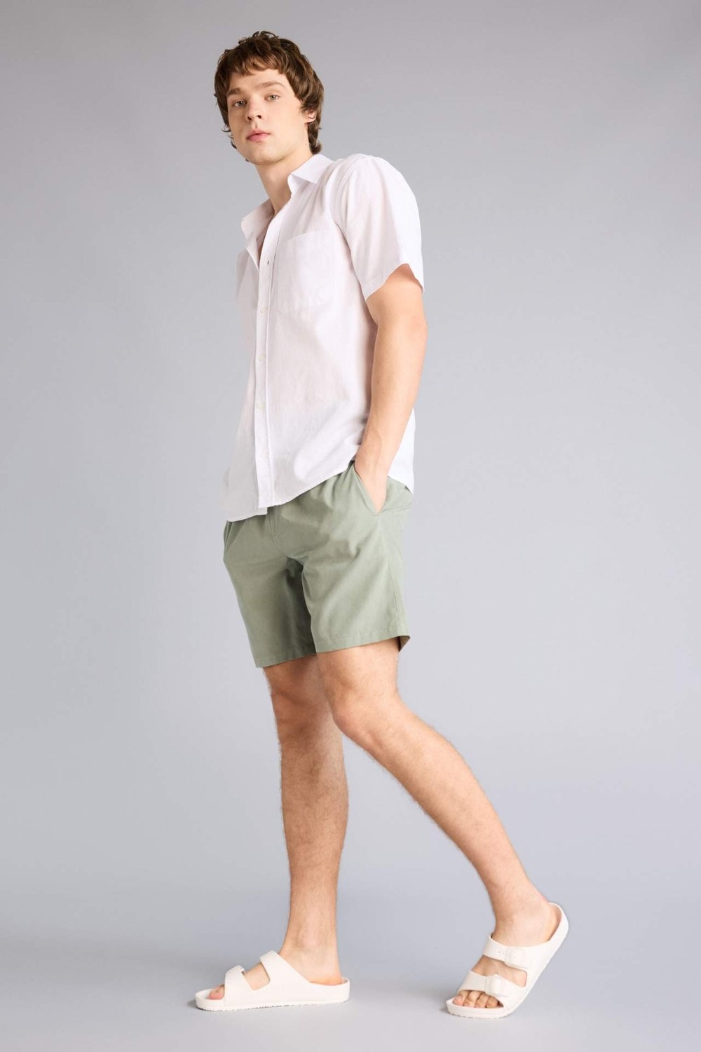 DeFacto Regular Fit Kısa Boy Yumuşak Tuşeli Deniz Şortu E0993AX26HS görsel 8