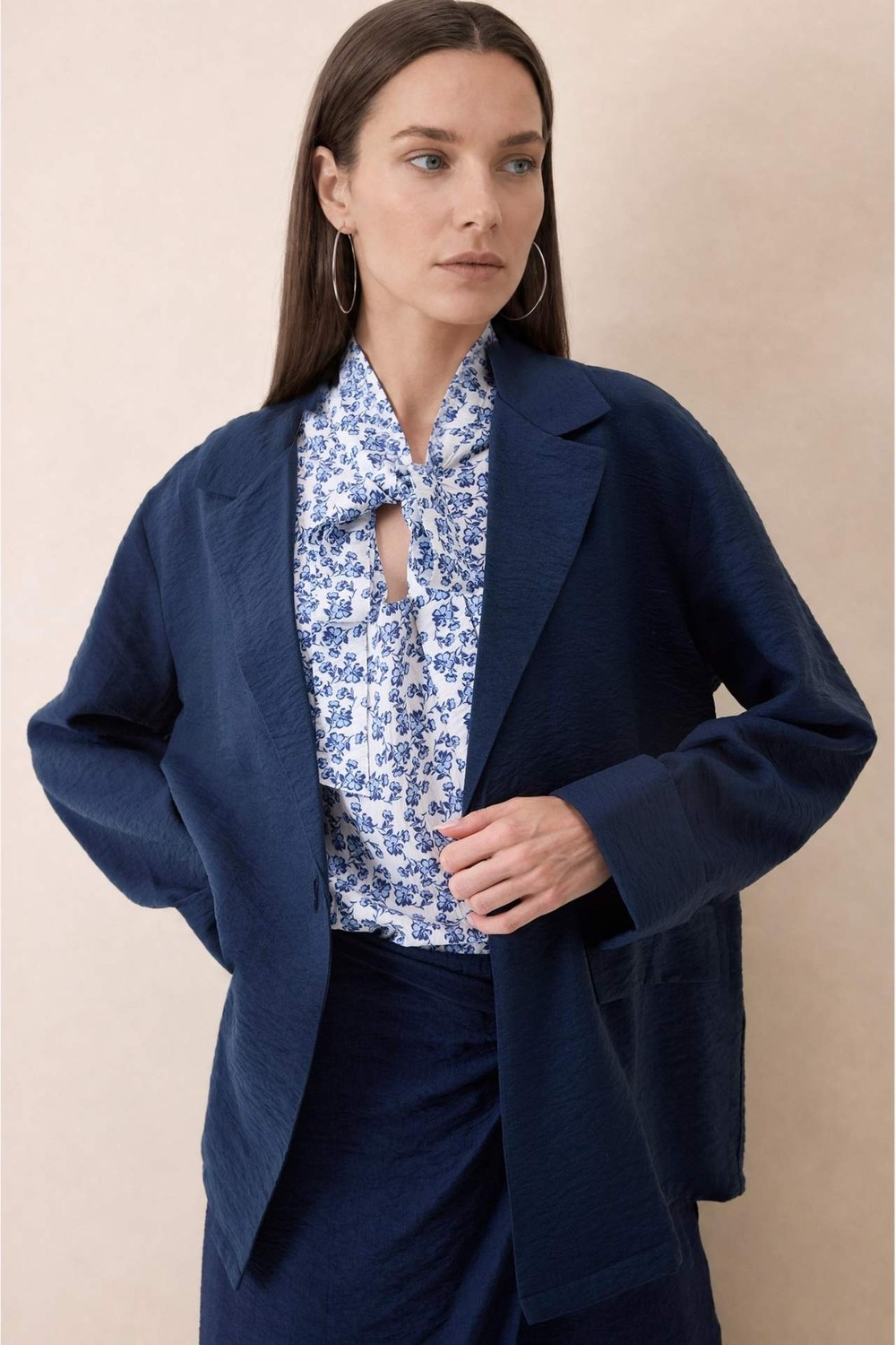 DeFacto Regular Fit Cepli Düğme Kapama Blazer Ceket H1418AX26SM görsel 5