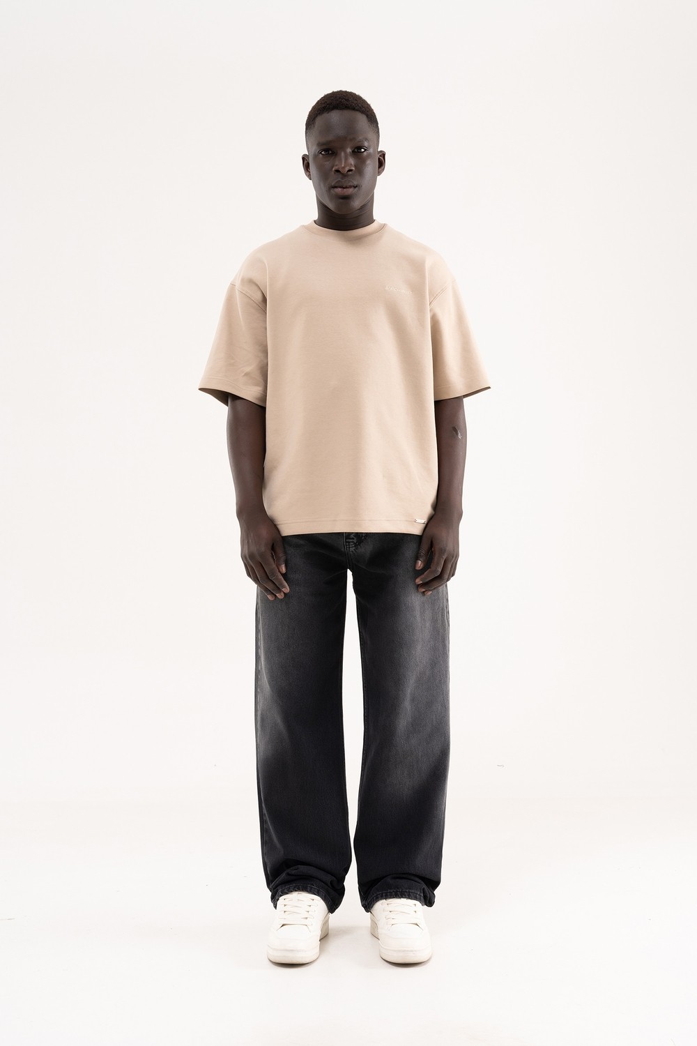 Machinist Erkek Degrade Effected Baggy Jean Pantolon Siyah görsel 6