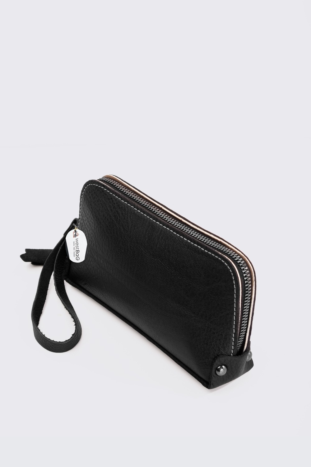 Westbag Unisex Hakiki Dana Derisi Bileklikli El Tutmalı Clutch Çanta görsel 3