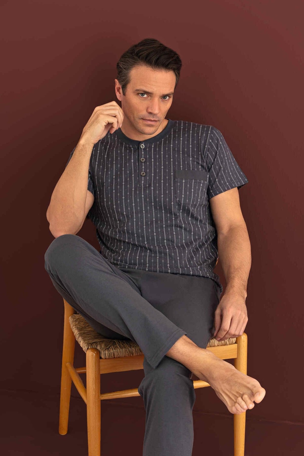 Çağrı Homewear %100 Koton Pijama Takımı Uzun görsel 3