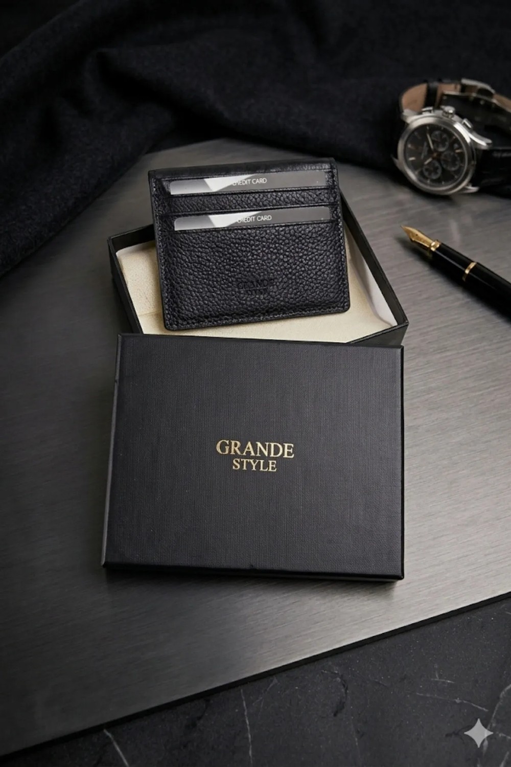 Grande Style 0762 Erkek Deri Cüzdan Kağıt Para Bölmeli
