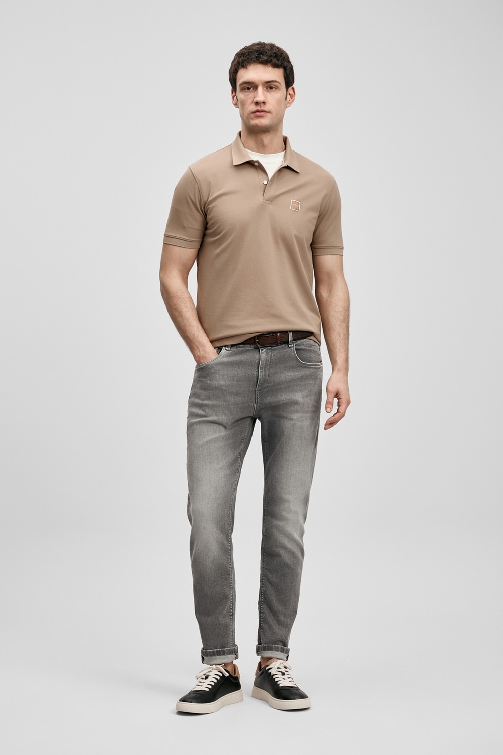 Lufian Tony Smart Jean Erkek Pantolon Slim Fit Açık Gri görsel 4
