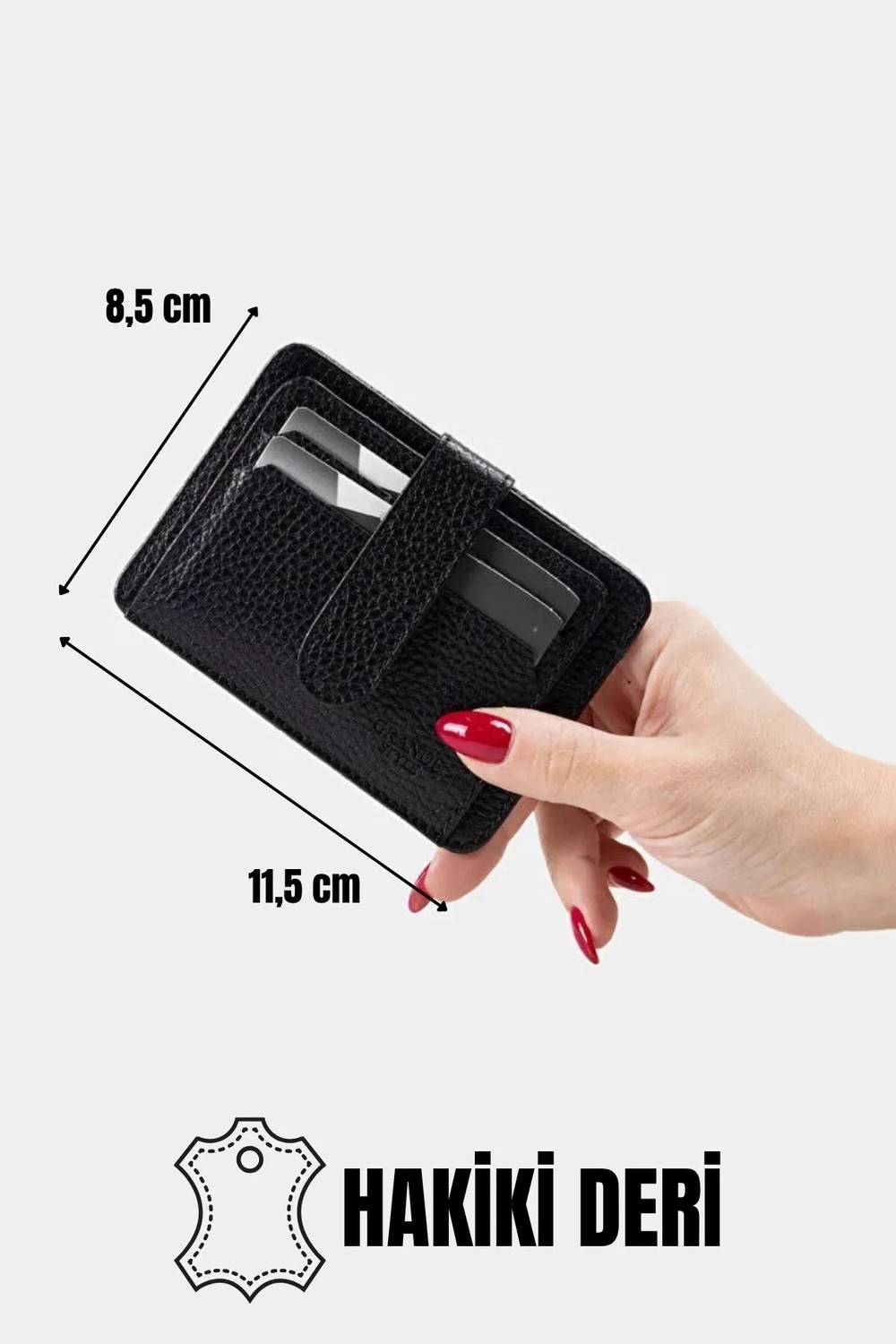 Grande Style 0539 Unisex Deri Kartlık görsel 6