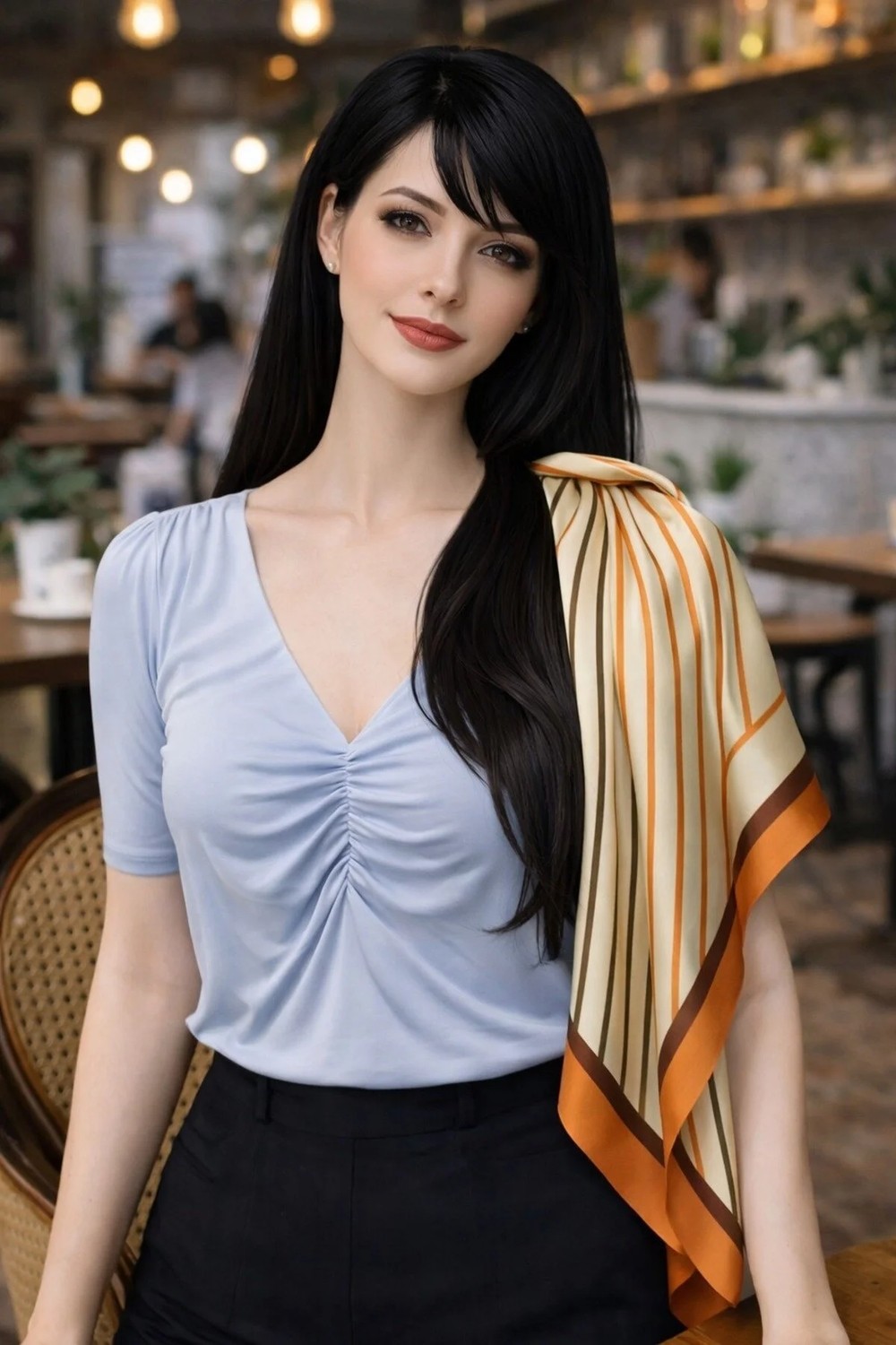Tarzını Seç Siyah Queen Fular / Bandana / Aksesuar / Şal / Eşarp 70X70