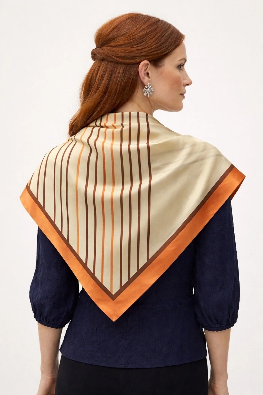 Tarzını Seç Lacivert Queen Fular / Bandana / Aksesuar / Eşarp 90X90 cm
