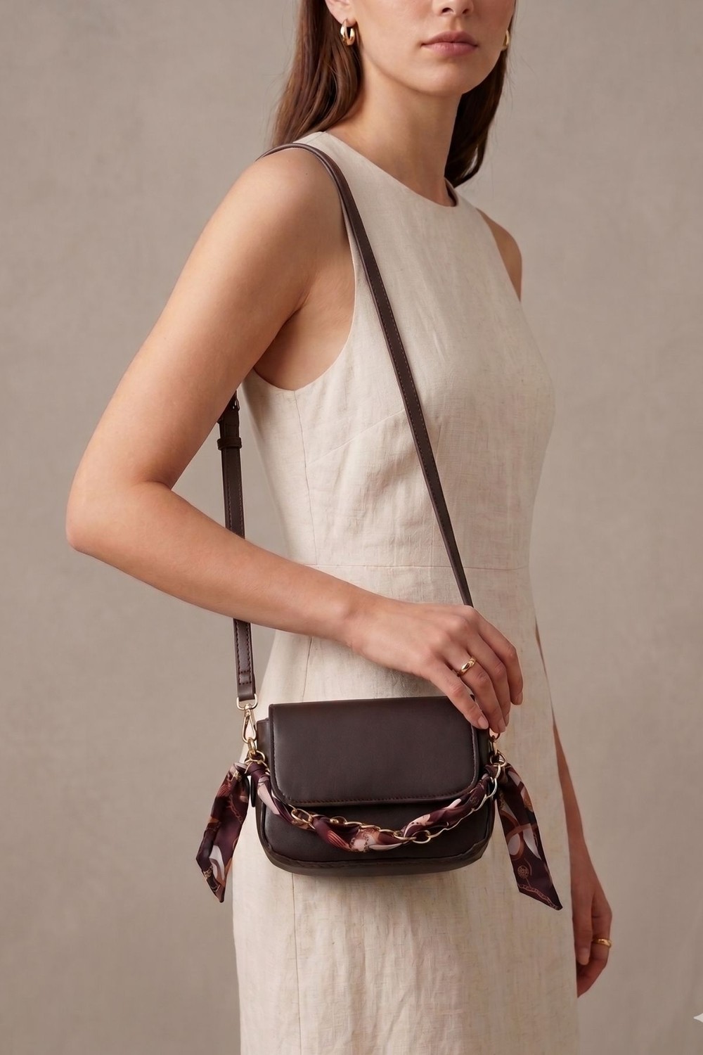 Vivazzaluxe Silk & Chain Model Mini Kadın Deri El, Kol, Omuz Çanta görsel 6