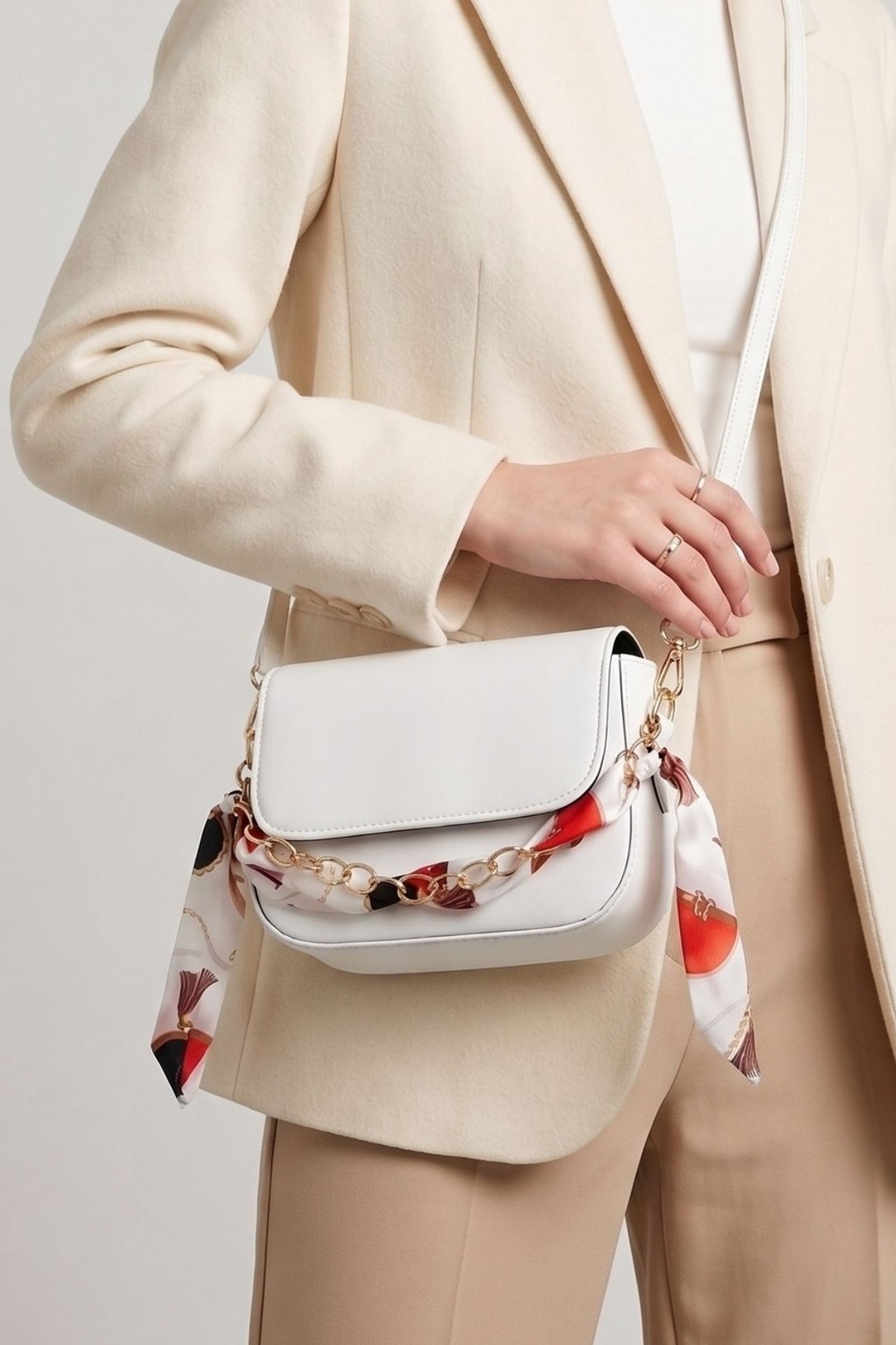 Vivazzaluxe Silk & Chain Model Mini Kadın Deri El, Kol, Omuz Çanta