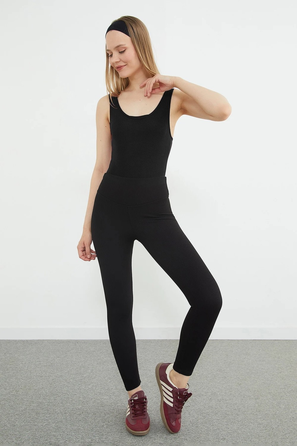 FullaModa Fitilli Kaplı U Yaka Çıtçıtlı Body