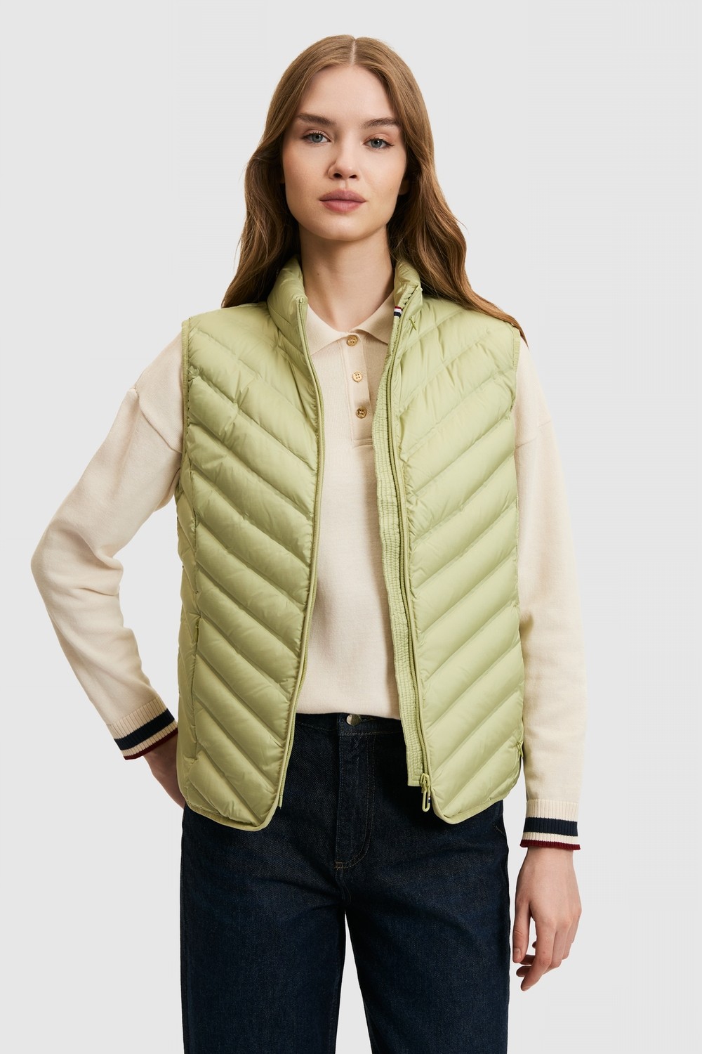 U.S. Polo Assn. Kadın Krem Yelek 50319224-VR256 görsel 8