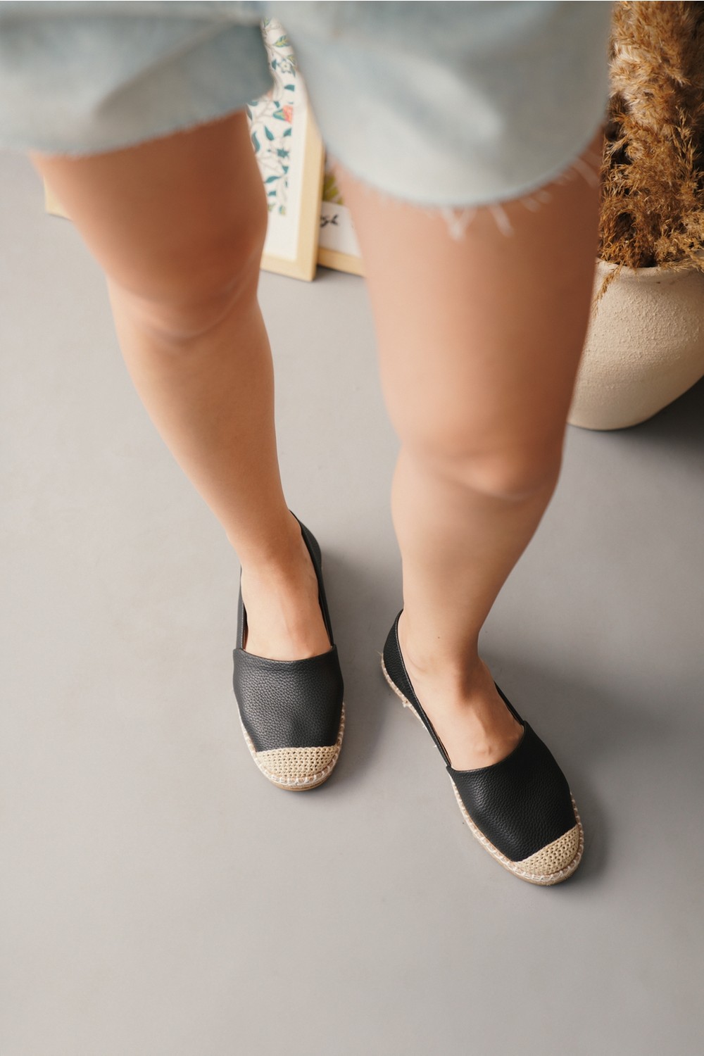 Capone Outfitters Pasarella Cilt Kadın Espadril görsel 7