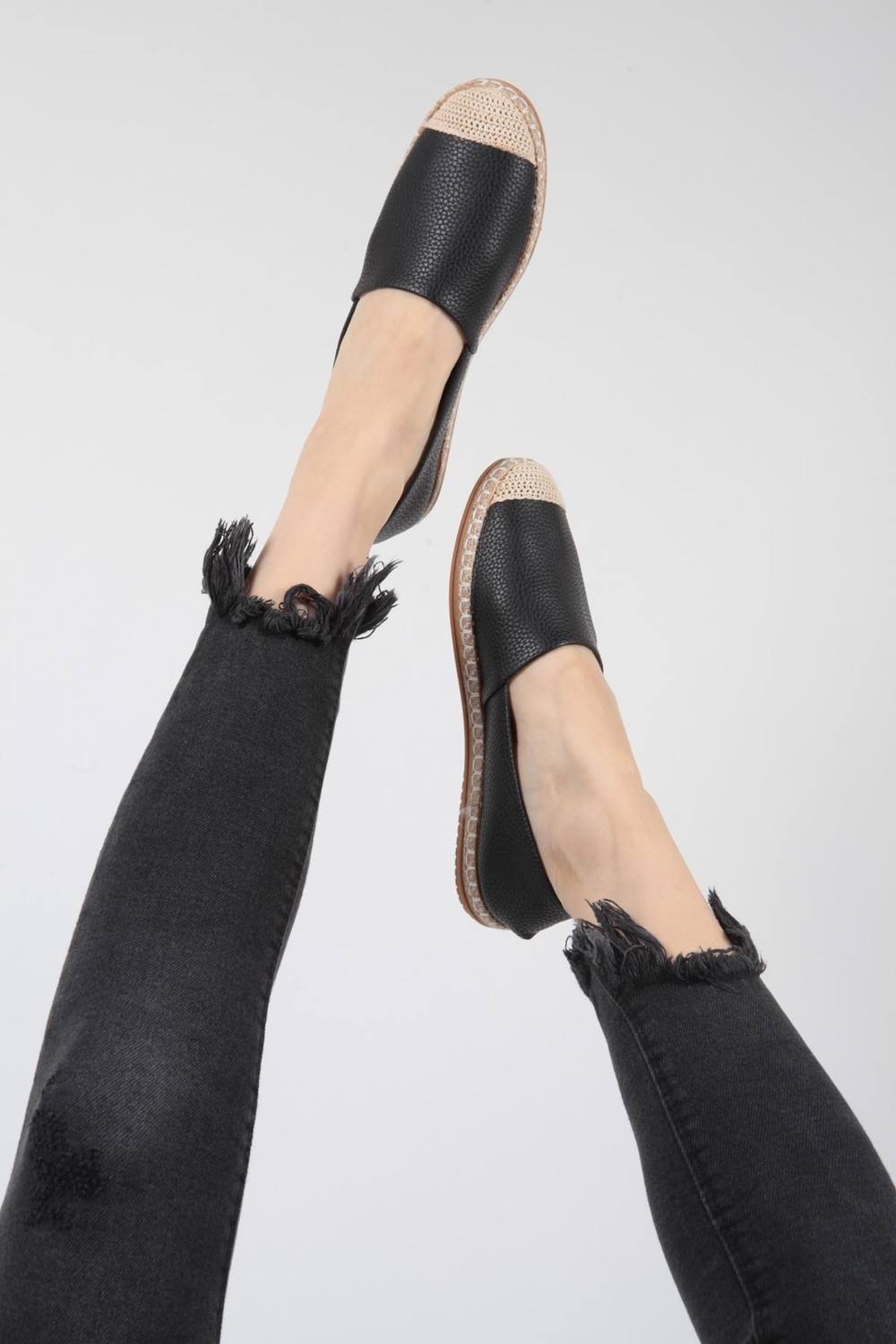 Capone Outfitters Pasarella Cilt Kadın Espadril